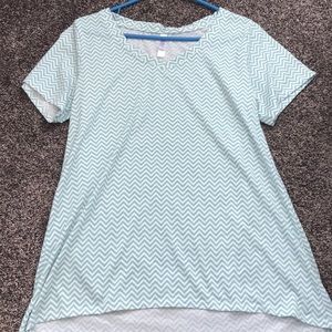 Teal and White LuLaRoe Tee